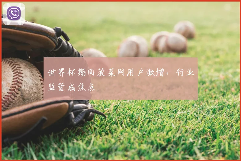 世界杯期间菠菜网用户激增，行业监管成焦点